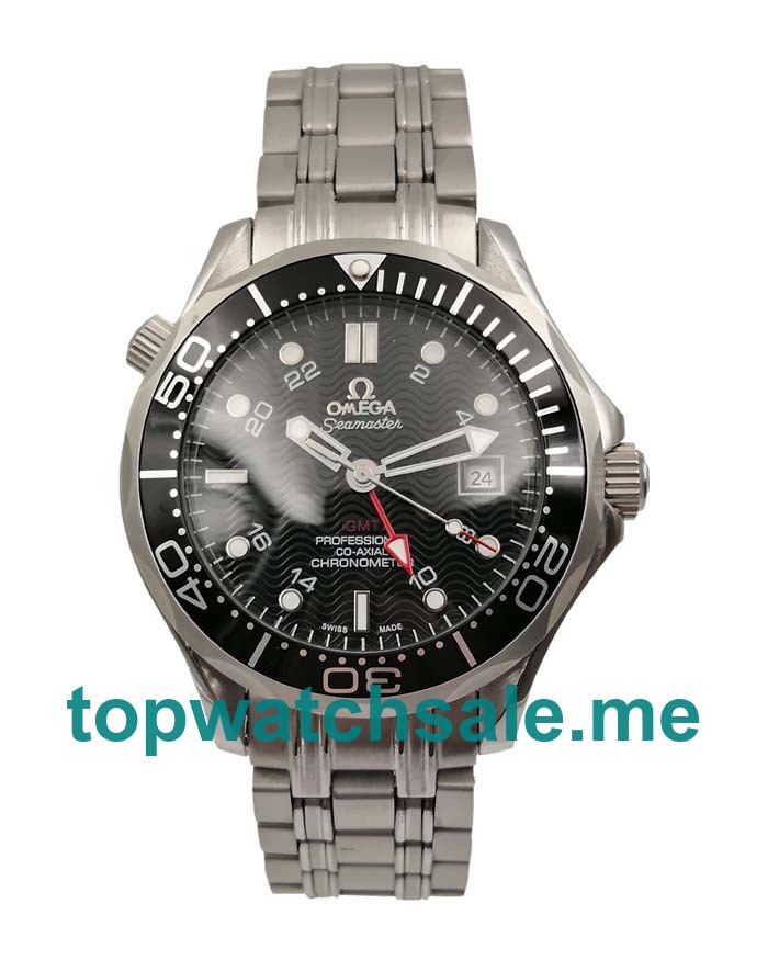 UK Black Dials Steel Omega Seamaster 300 M GMT 2535.80.00 Replica Watches