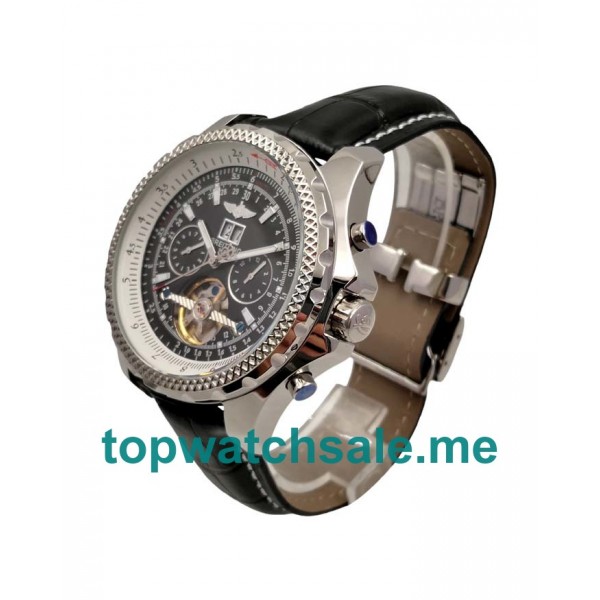 UK Black Dials Steel Breitling Bentley Tourbillon 24749 Replica Watches