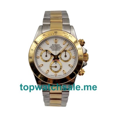 UK White Dials Steel And Gold Rolex Daytona 116523 Replica Watches