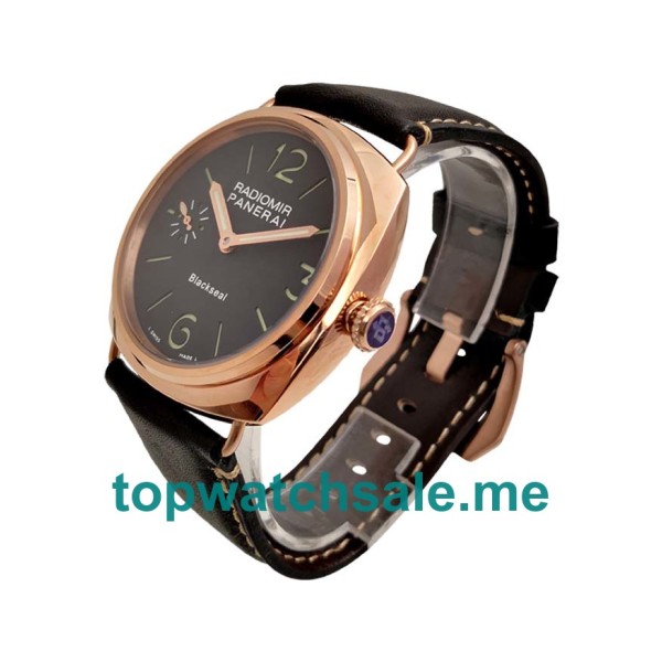 UK Black Dials Rose Gold Panerai Radiomir PAM00439 Replica Watches