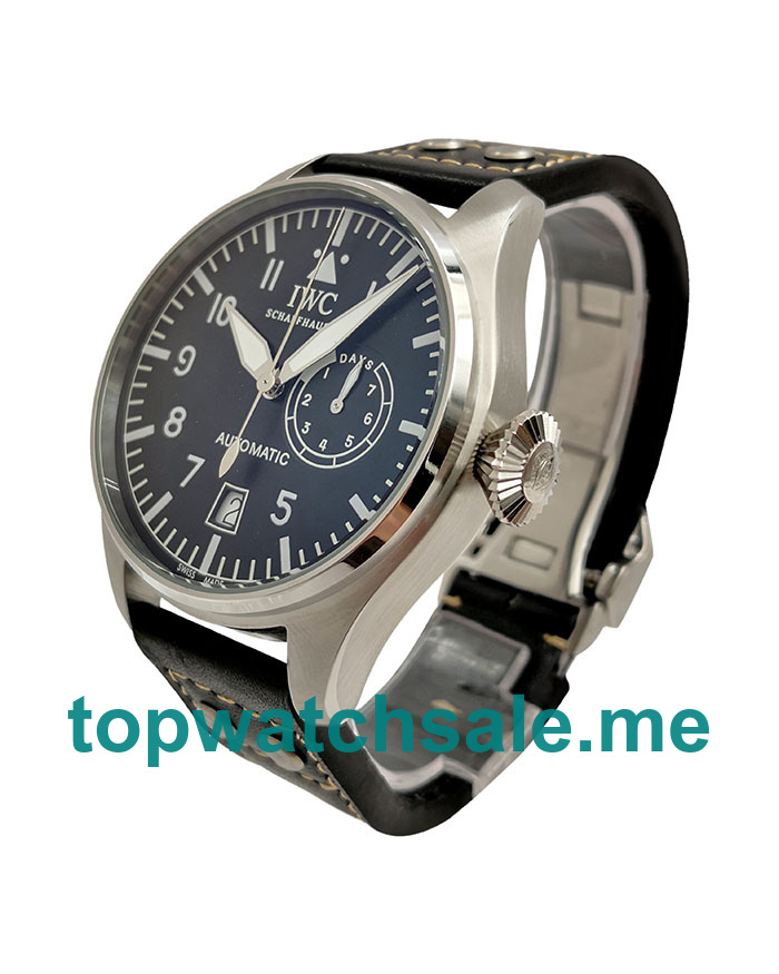 UK Black Dials Steel IWC Pilots IW500201 Replica Watches