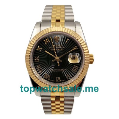 UK Black Dials Steel And Gold Rolex Datejust 126233 Replica Watches