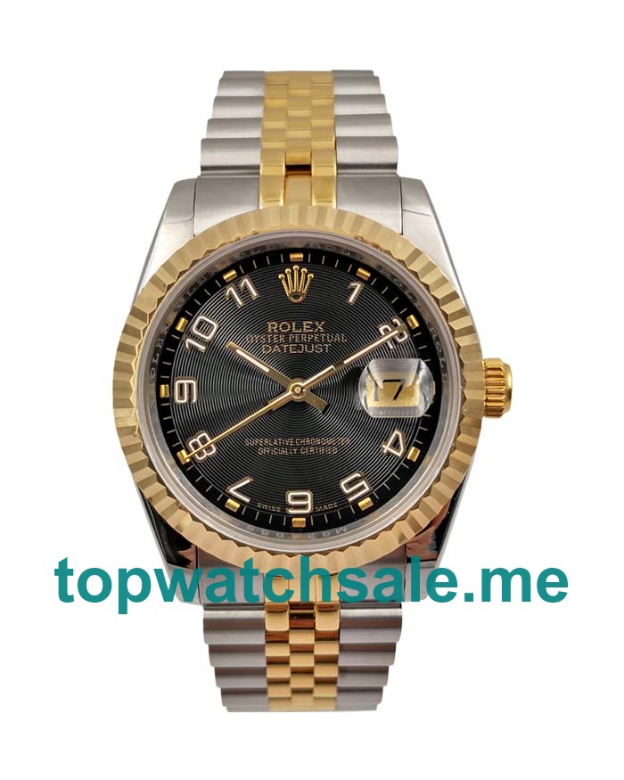 UK Black Dials Steel And Gold Rolex Datejust 116233 Replica Watches