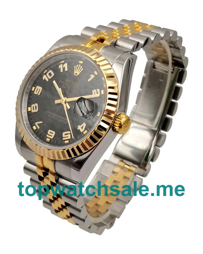 UK Black Dials Steel And Gold Rolex Datejust 116233 Replica Watches