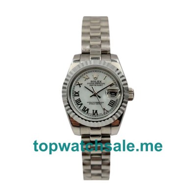 UK White Dials Steel Rolex Lady-Datejust 79174 Replica Watches