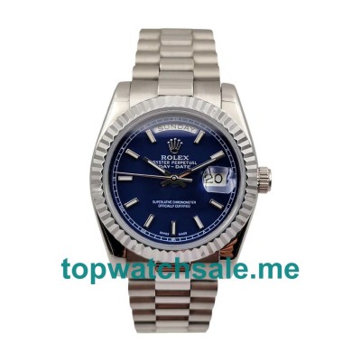 UK Blue Dials Steel Rolex Day-Date 118239 Replica Watches