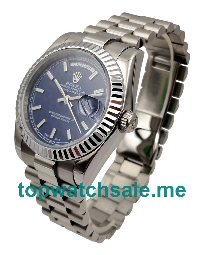 UK Blue Dials Steel Rolex Day-Date 118239 Replica Watches