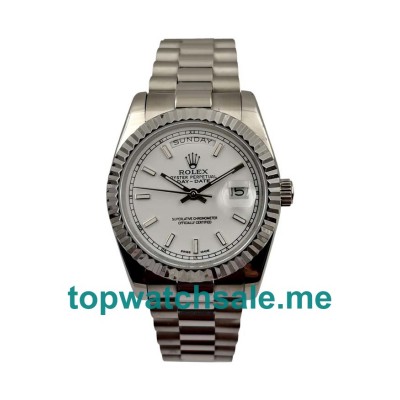 UK White Dials Steel Rolex Day-Date 118239 Replica Watches