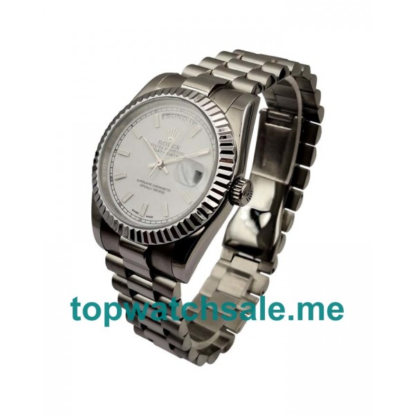 UK White Dials Steel Rolex Day-Date 118239 Replica Watches