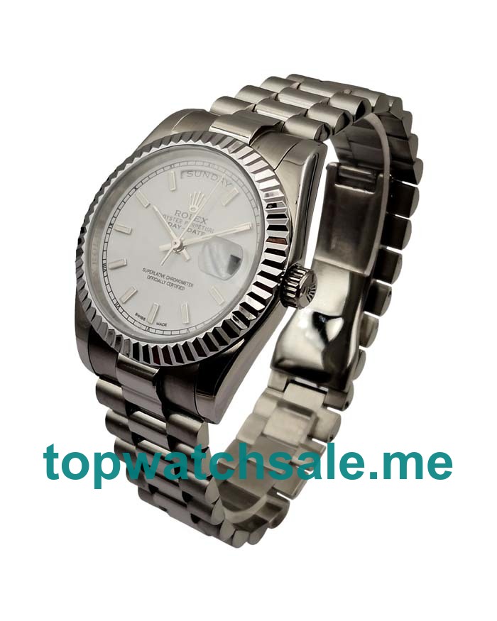 UK White Dials Steel Rolex Day-Date 118239 Replica Watches