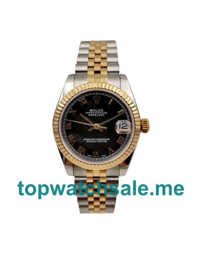 UK Black Dials Steel And Gold Rolex Datejust 178273 Replica Watches