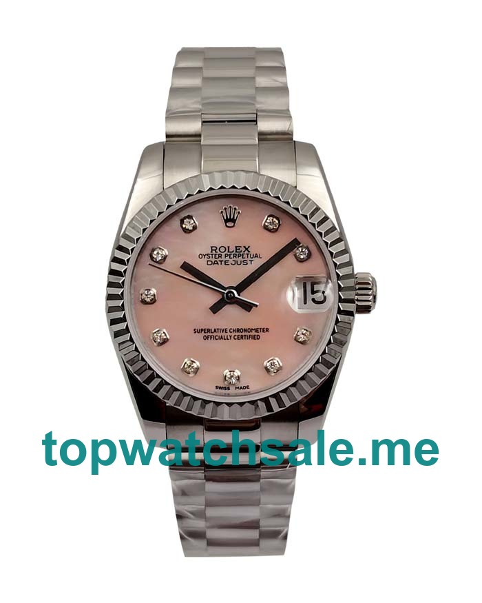 UK Pink Dials Steel Rolex Datejust 178274 Replica Watches