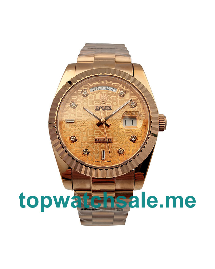 UK Rose Gold Dials Rose Gold Rolex Day-Date 118235 Replica Watches