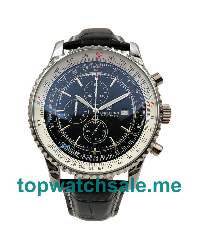 UK Steel Replica Breitling Navitimer World A24322 Black Dials Watches