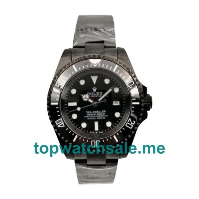 UK Black Dials Black Steel Rolex Sea-Dweller Deepsea 116660 Replica Watches