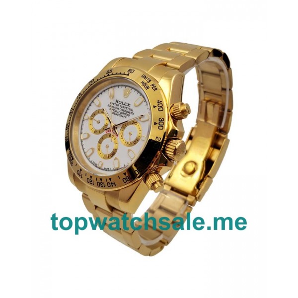 UK White Dials Gold Rolex Daytona 116508 Replica Watches