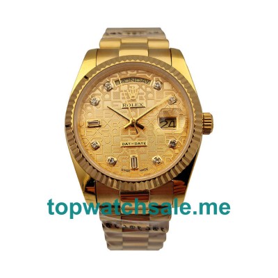 UK Champagne Dials Gold Rolex Day-Date 118238 Replica Watches