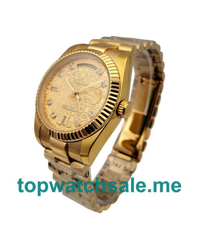 UK Champagne Dials Gold Rolex Day-Date 118238 Replica Watches