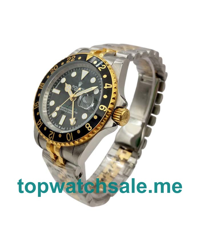 UK Black Dials Steel And Gold Rolex GMT-Master 16753 Replica Watches