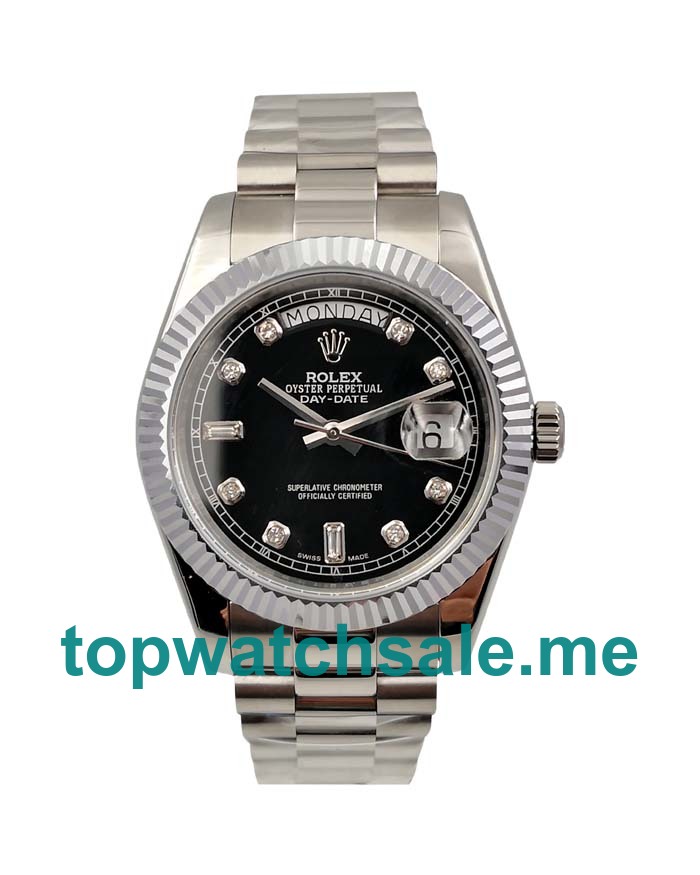 UK Black Dials Steel Rolex Day-Date 118239 Replica Watches