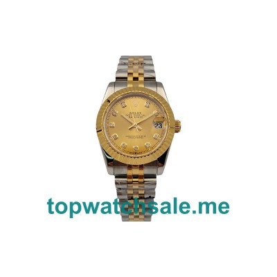 UK Champagne Dials Steel And Gold Rolex Datejust 178273 Replica Watches