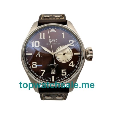 UK Brown Dials Steel IWC Pilots Replica Watches IW500422