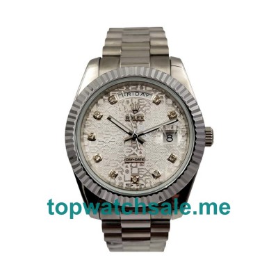 UK White Dials Steel Rolex Day-Date 118239 Replica Watches