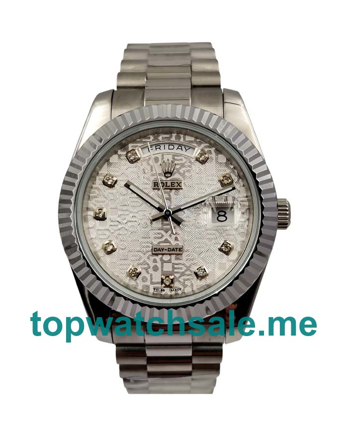 UK White Dials Steel Rolex Day-Date 118239 Replica Watches