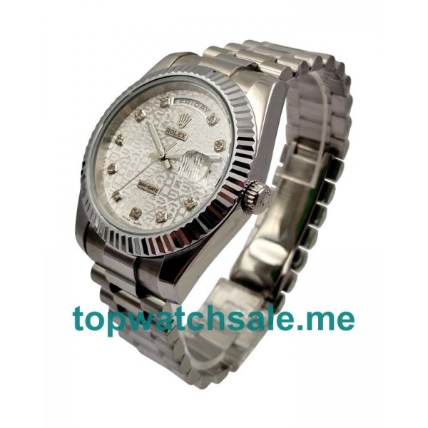 UK White Dials Steel Rolex Day-Date 118239 Replica Watches