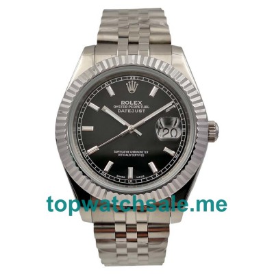 UK Black Dials Steel Rolex Datejust 116234 Replica Watches