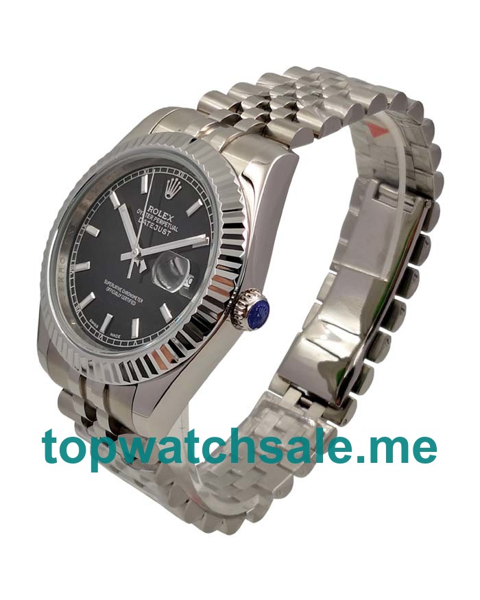 UK Black Dials Steel Rolex Datejust 116234 Replica Watches