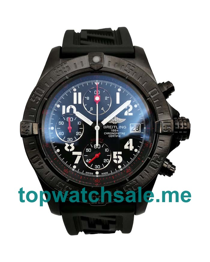 UK Black Dials Black Steel Breitling Avenger A13370 Replica Watches