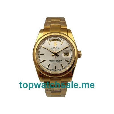 UK 36MM Gold Rolex Day-Date 118208 Replica Watches