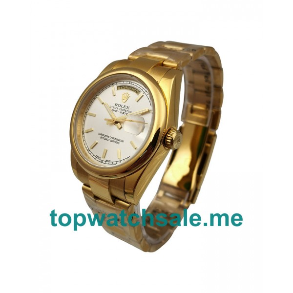 UK 36MM Gold Rolex Day-Date 118208 Replica Watches