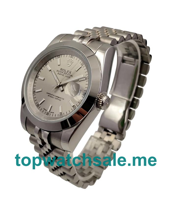 UK Gray Dials Steel Rolex Datejust 126300 Replica Watches