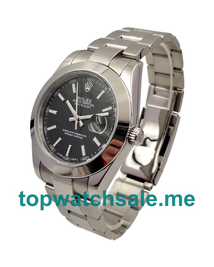 UK Black Dials Steel Rolex Datejust 126300 Replica Watches