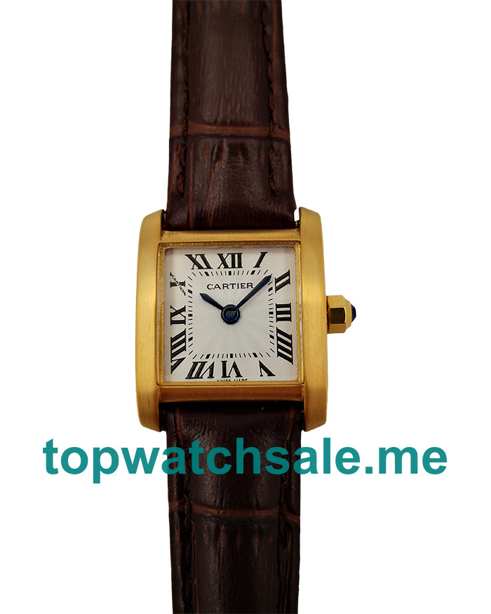 UK Silver Dials Gold Cartier Tank Francaise W5001456 Replica Watches