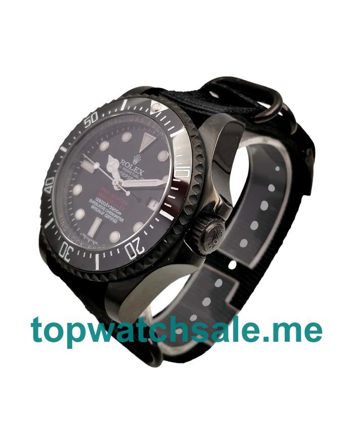 UK Black Dials Black Steel Rolex Sea-Dweller Deepsea 116660 Replica Watches