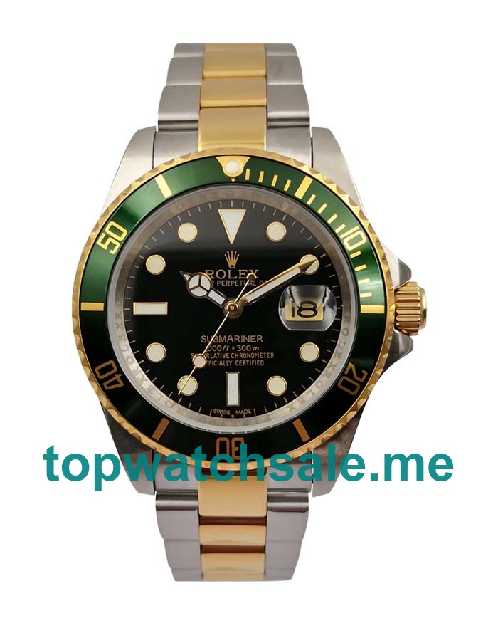 UK Black Dials Steel And Gold Rolex Submariner 116613 Replica Watches