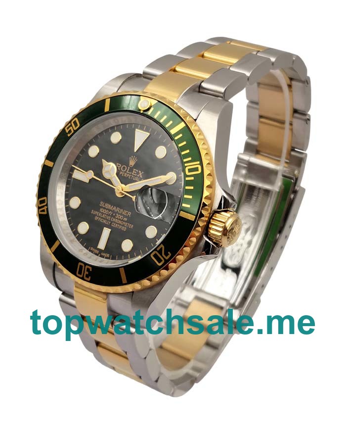 UK Black Dials Steel And Gold Rolex Submariner 116613 Replica Watches