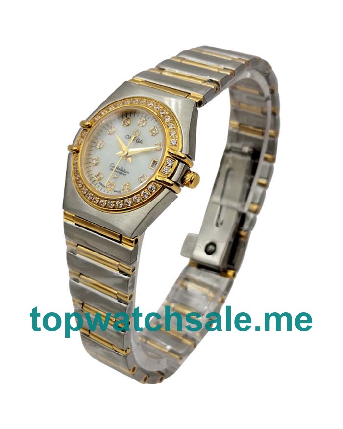 26 MM Perfect Fake Omega Constellation 1267.75.00 Watches With Diamonds