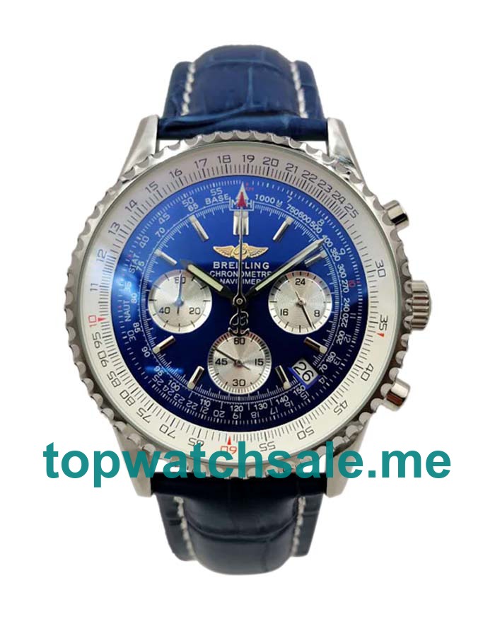 UK 46MM Blue Dials Breitling Navitimer A23322 Replica Watches