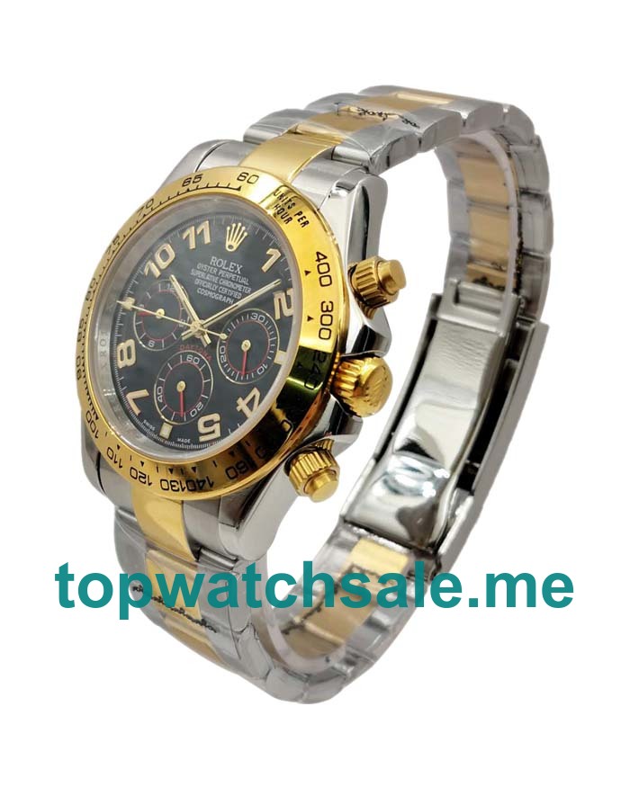 UK Black Dials Steel And Gold Rolex Daytona 116503 Replica Watches