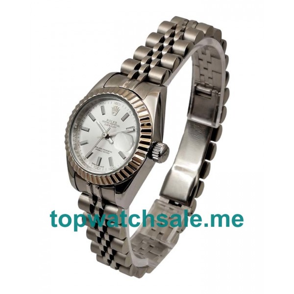 UK Silver Dials Steel And White Gold Rolex Lady-Datejust 179174 Replica Watches