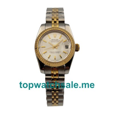 UK Silver Dials Steel And Gold Rolex Lady-Datejust 179173 Replica Watches