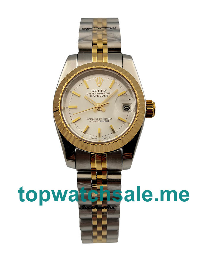 UK Silver Dials Steel And Gold Rolex Lady-Datejust 179173 Replica Watches