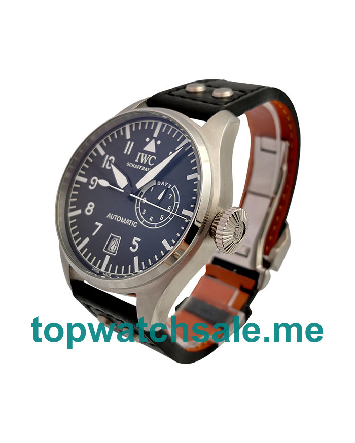 Polished Stainless Steel IWC Pilots IW500201 Replica Watches UK For Men