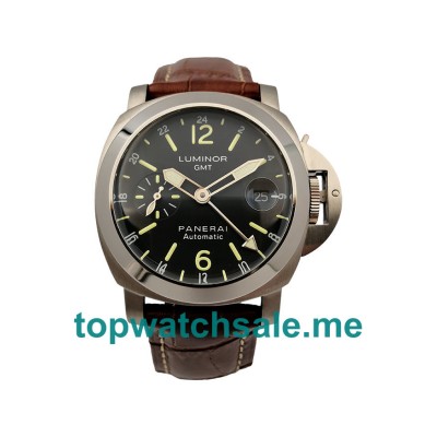 UK Black Dials Steel Panerai Luminor GMT PAM00244 Replica Watches