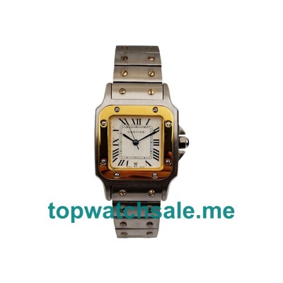 UK Gold Bezels Replica Cartier Santos W20052C4 29 MM Watches