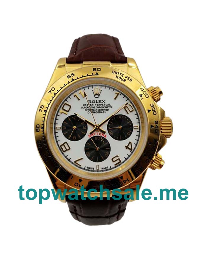 UK White Dials Gold Rolex Daytona 116518 Replica Watches